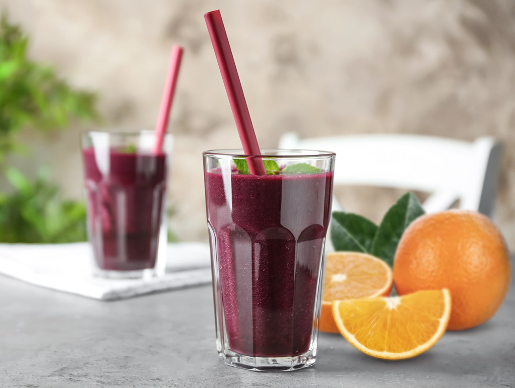 SUCO ACAI,LARANJA E MORANGO