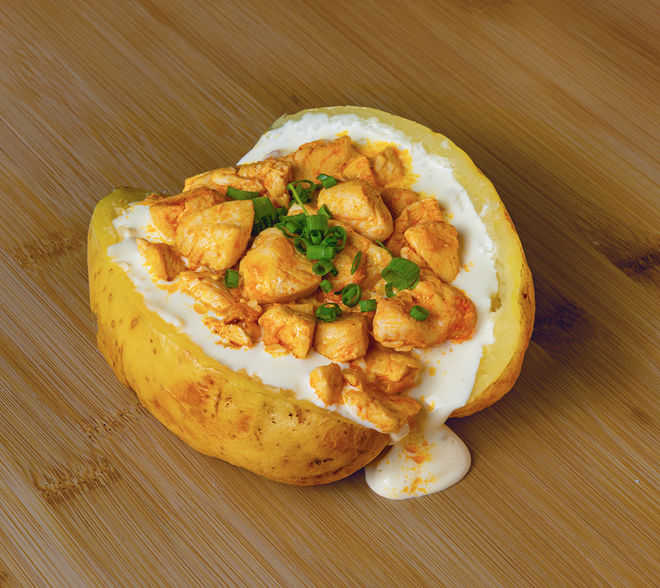 Batata Recheada Frango com Requeijão