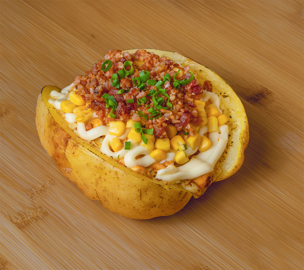 Batata Recheada Frango Com Bacon