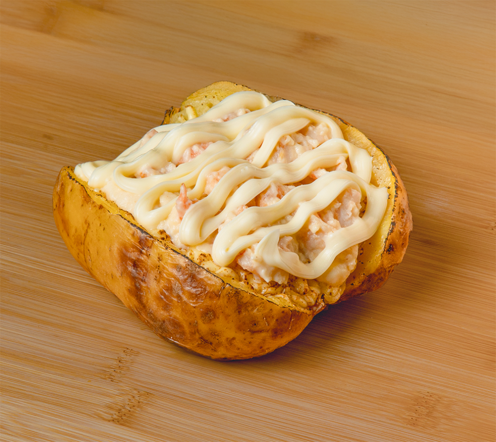 Batata Recheada Camarão 4 Queijos